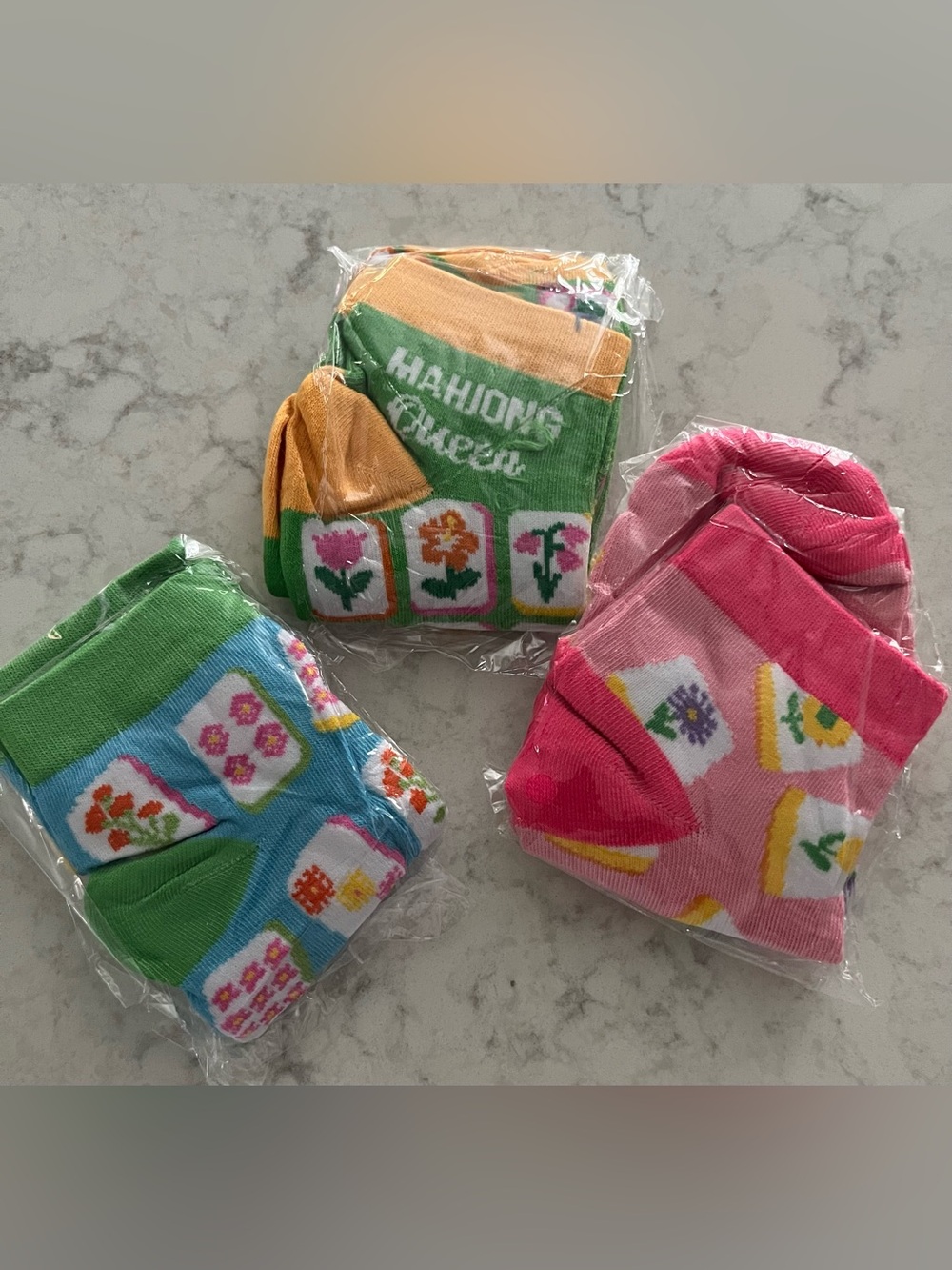 Mahjong Themes Crew Socks (3 pairs)